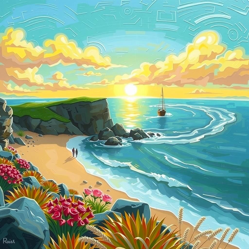 Vibrant Artistic Masterpiece in Cosmic Style