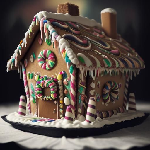 Gingerbread House - AI Generated Artwork - NightCafe Creator