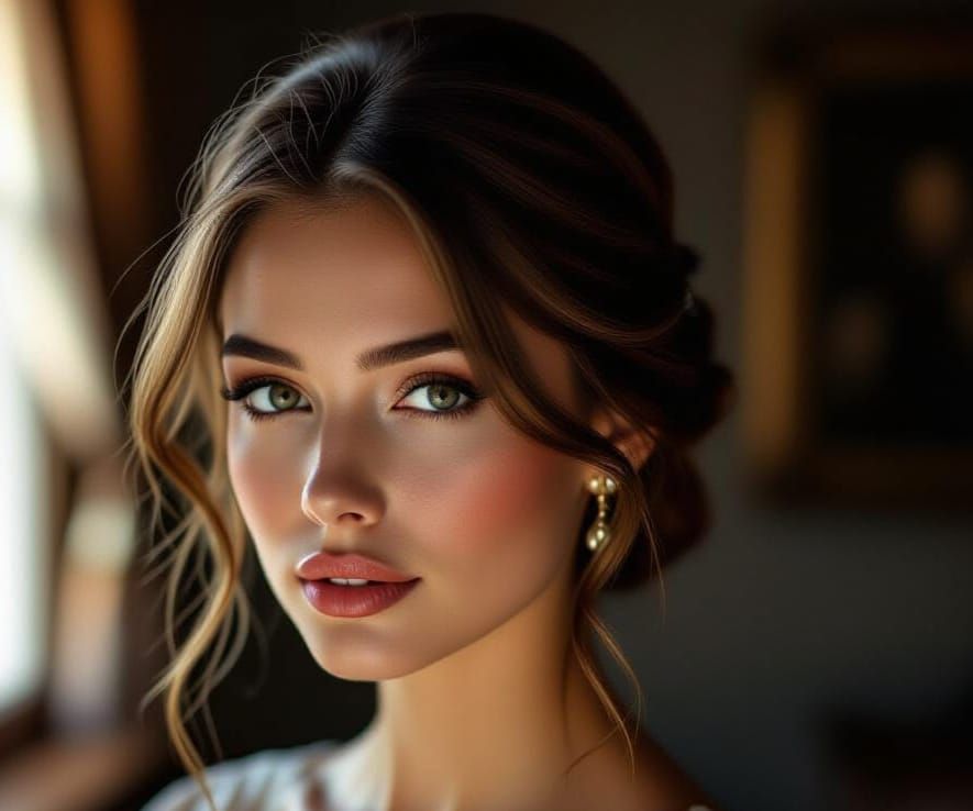Beautiful Modest Woman in Hyperrealistic Style