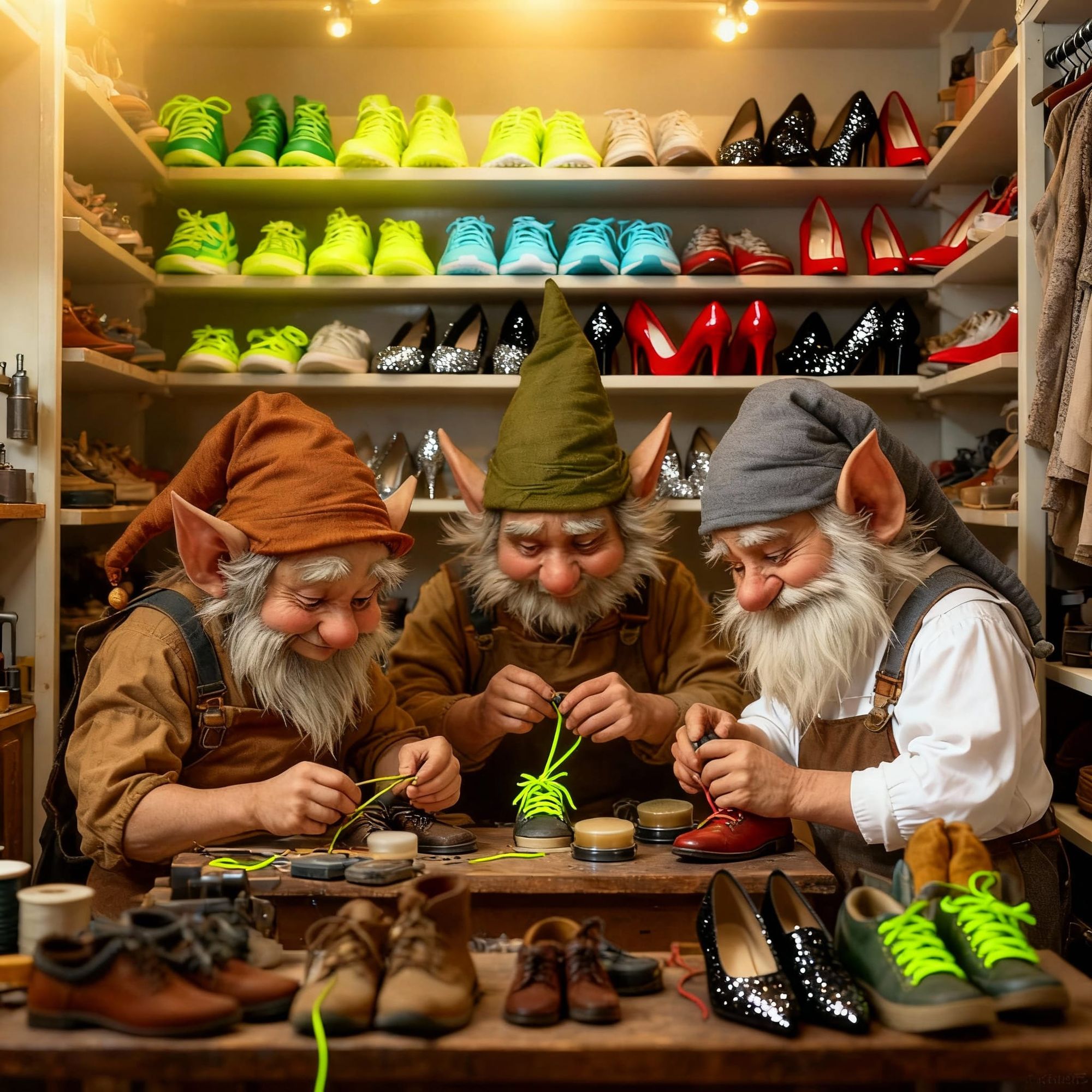  Brownies Mending Shoes - Start Image 1