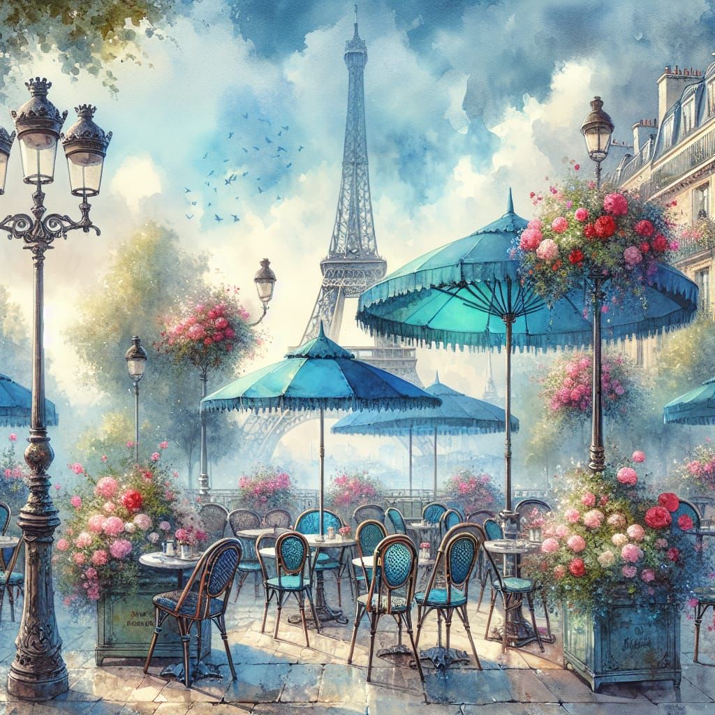 A charming Parisian street café  by @Joseph