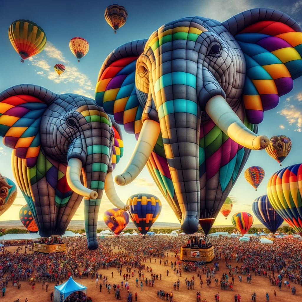 Elephant Balloon Spectacle at the Albuquerque Festival