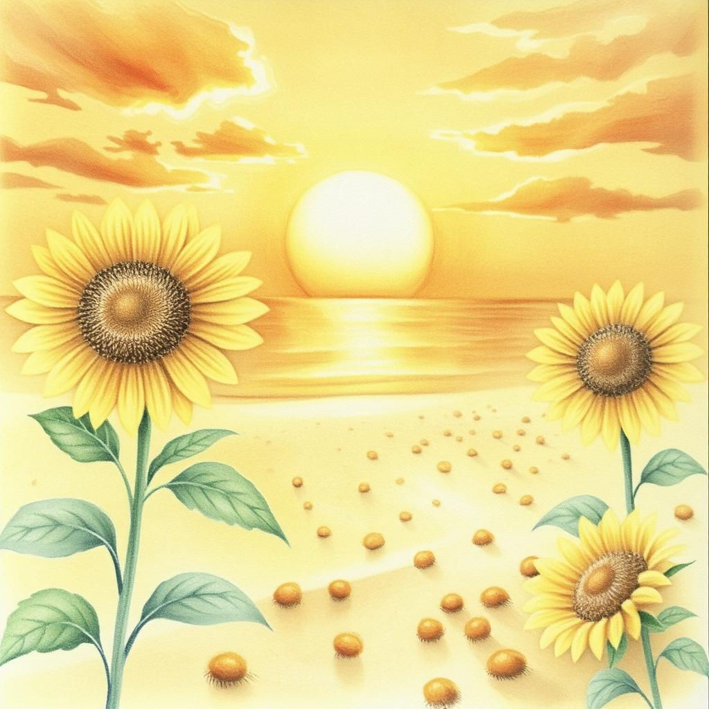 Soft Sunflower Sunset