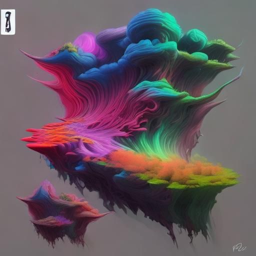 <lora:Dreamscape realism:1.0>  Artwork By Miki Asai, Impressionism Painting, A Beautiful *Dew-Kissed* <***Smooth black Jade Vine***> Fractal...