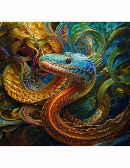 mural snake - AI Generated Artwork - NightCafe Creator