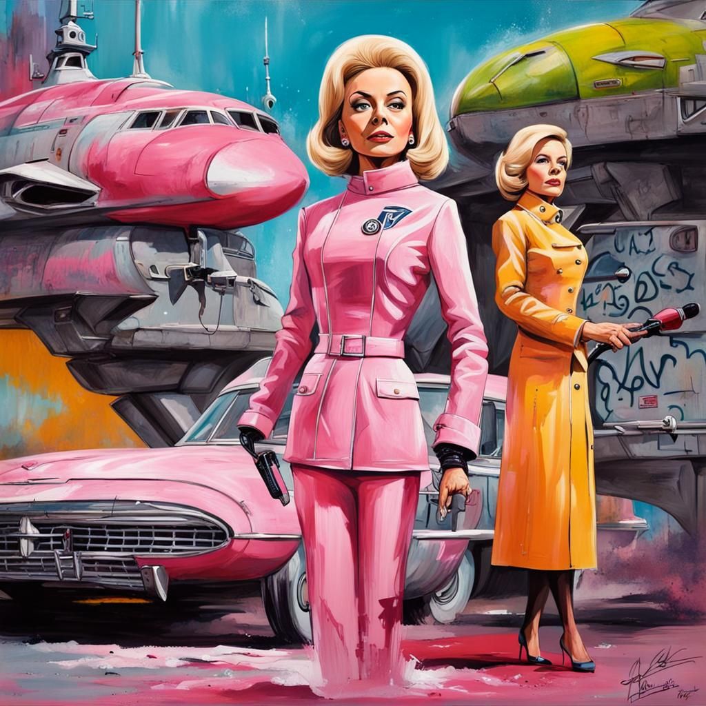 Lady Penelope from Thunderbirds. AI Generated Artwork NightCafe Creator