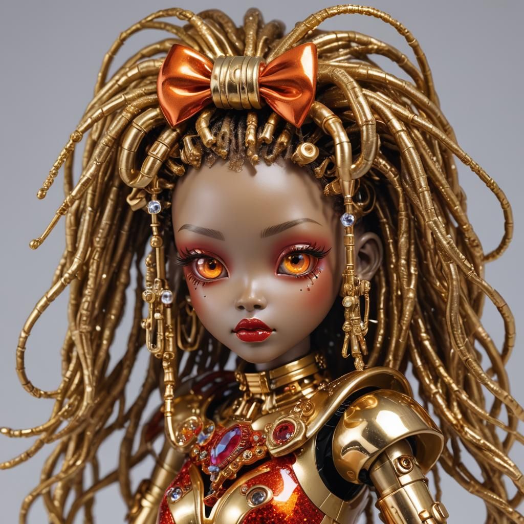 Floral Cyborg-Elf Glass-Figurine #71