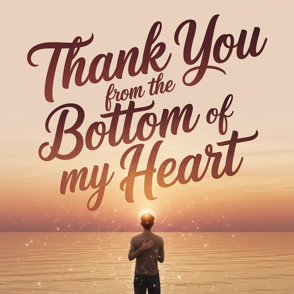 Heartfelt Thank You Message at Sunset