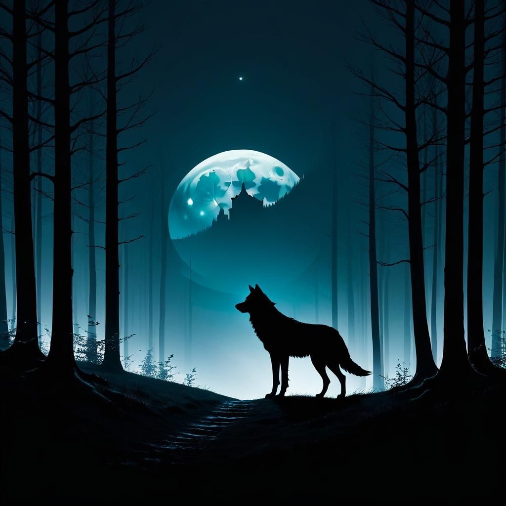 Wolf . Fairytale . minimalistic .