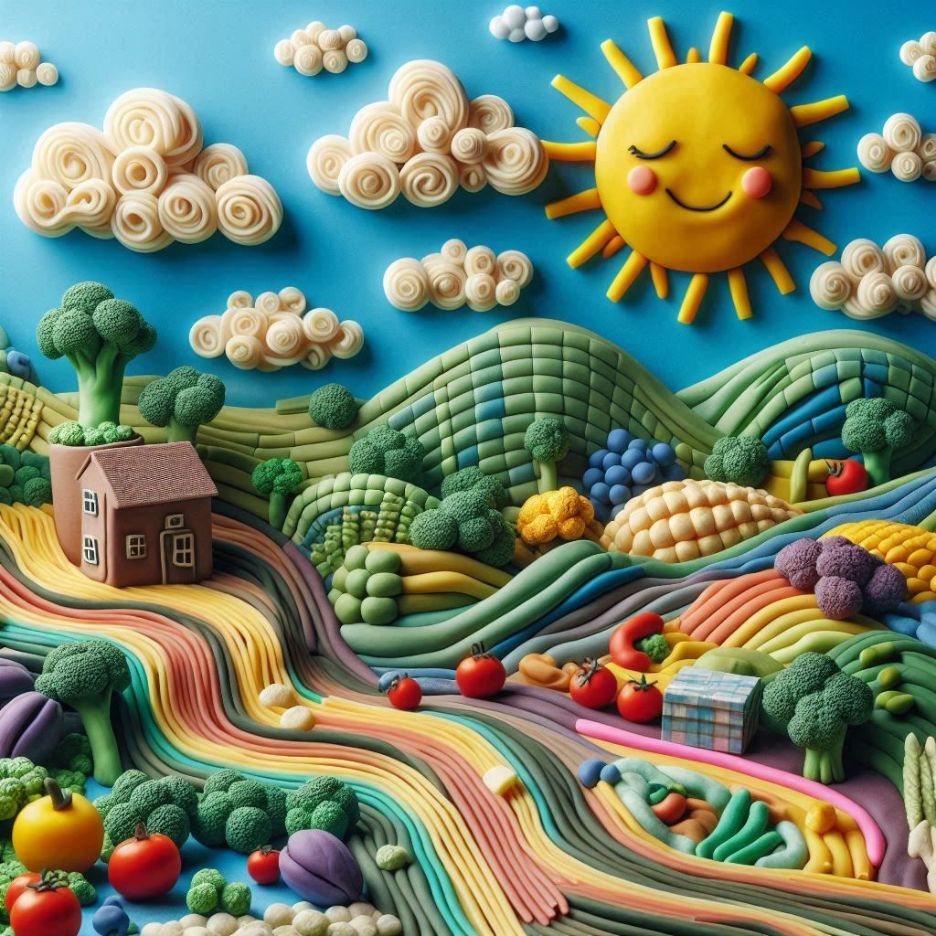Plasticine landscape