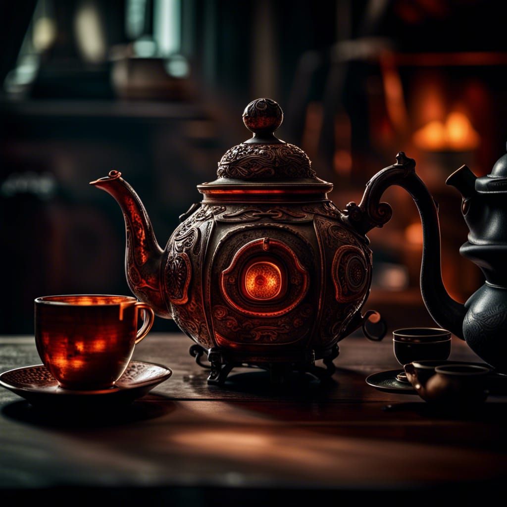 Teapot from DOOM Eternal universe AI Generated Artwork NightCafe