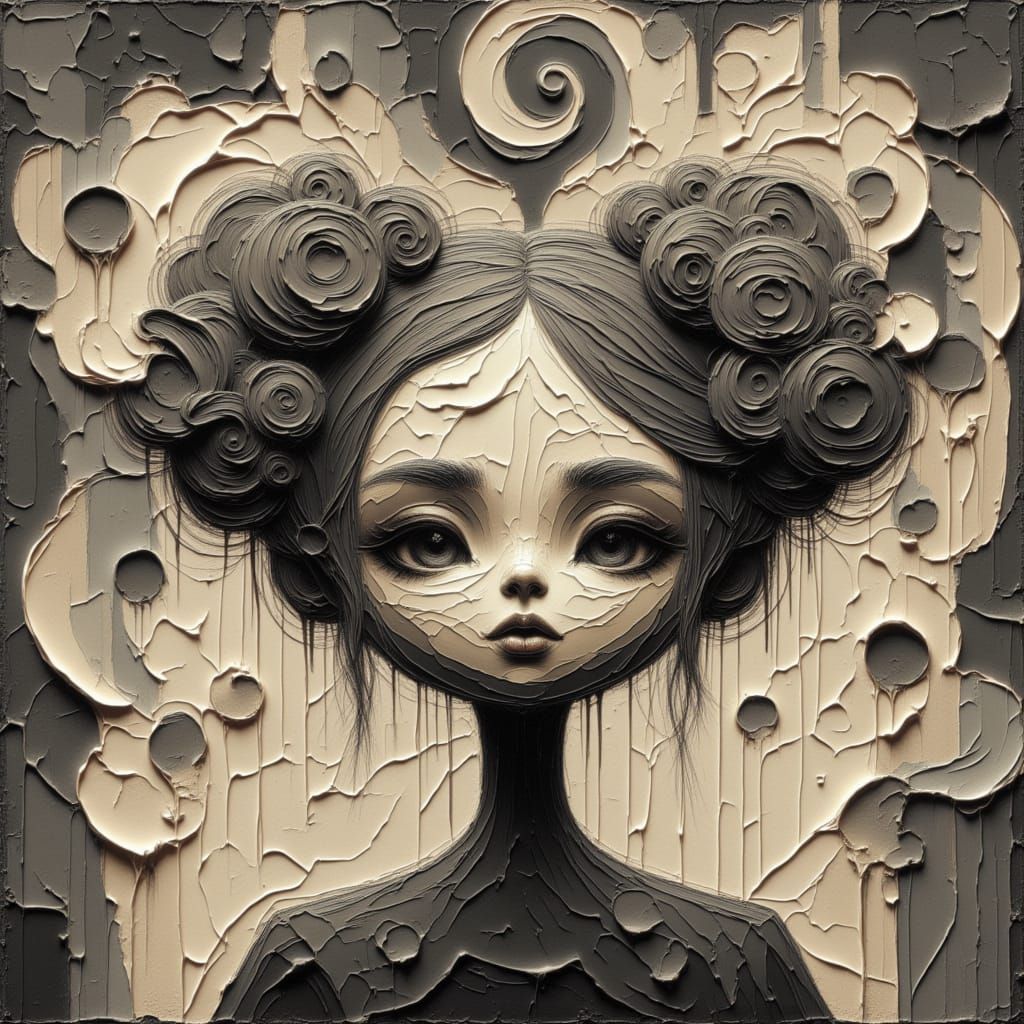 Puzzled Flip-Top Head Surrounded by Question Marks