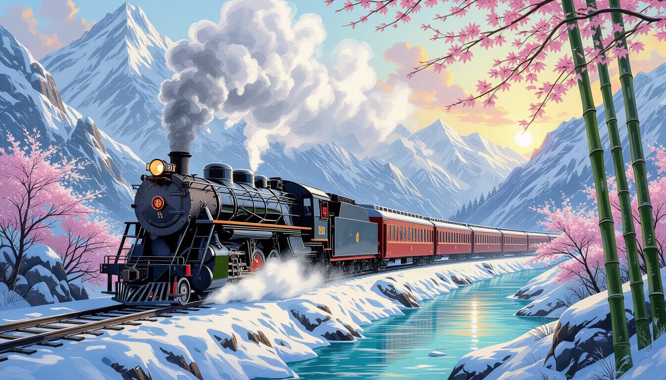 Cherry Blossom Train