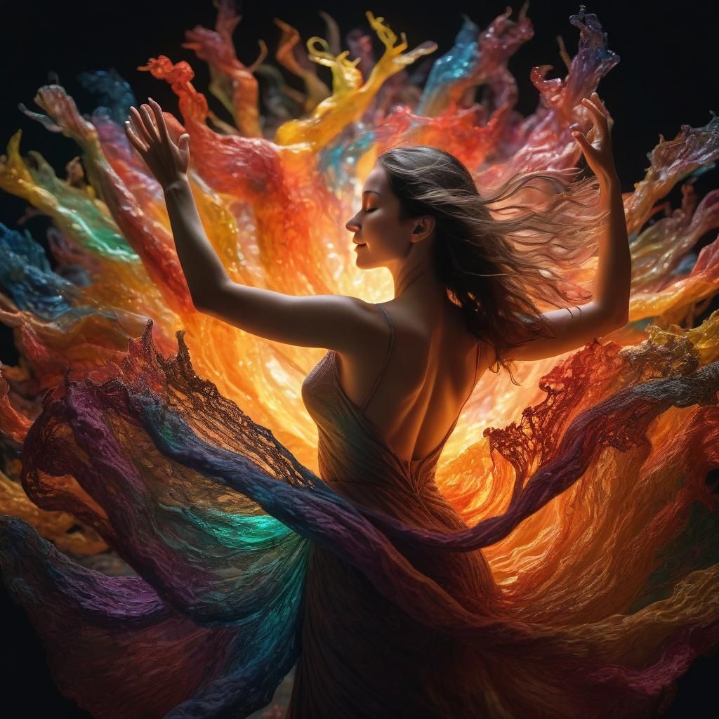 Radiant dance…. - AI Generated Artwork - NightCafe Creator