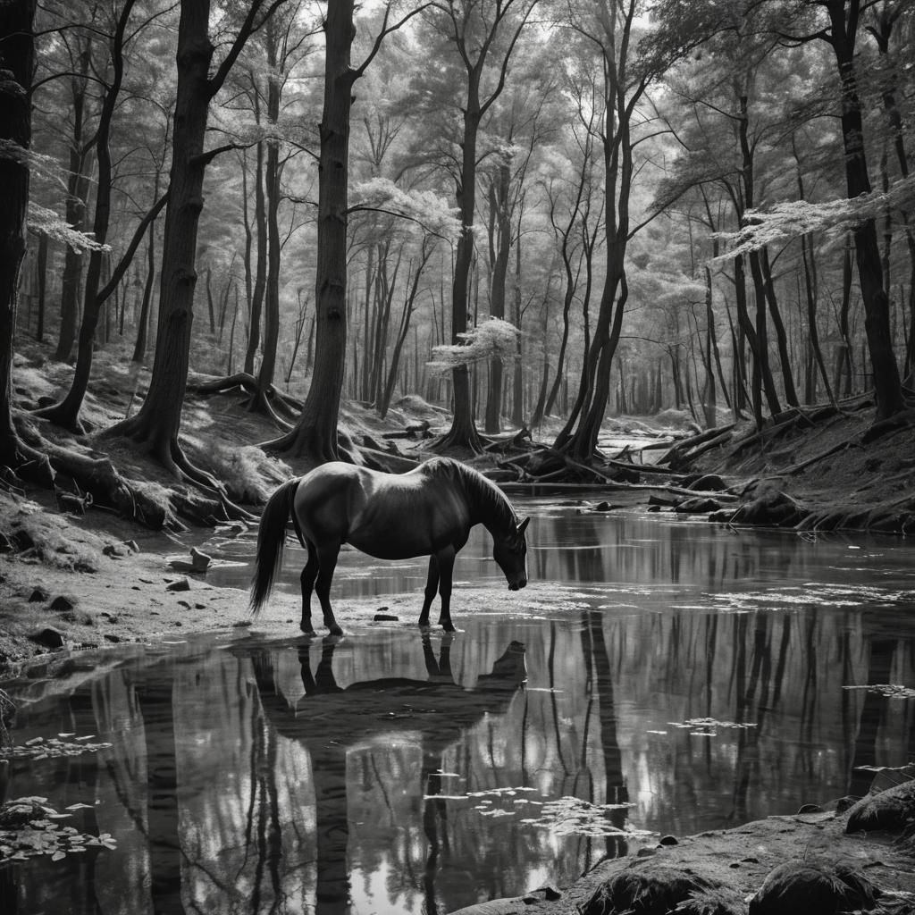 Horse in the forest
