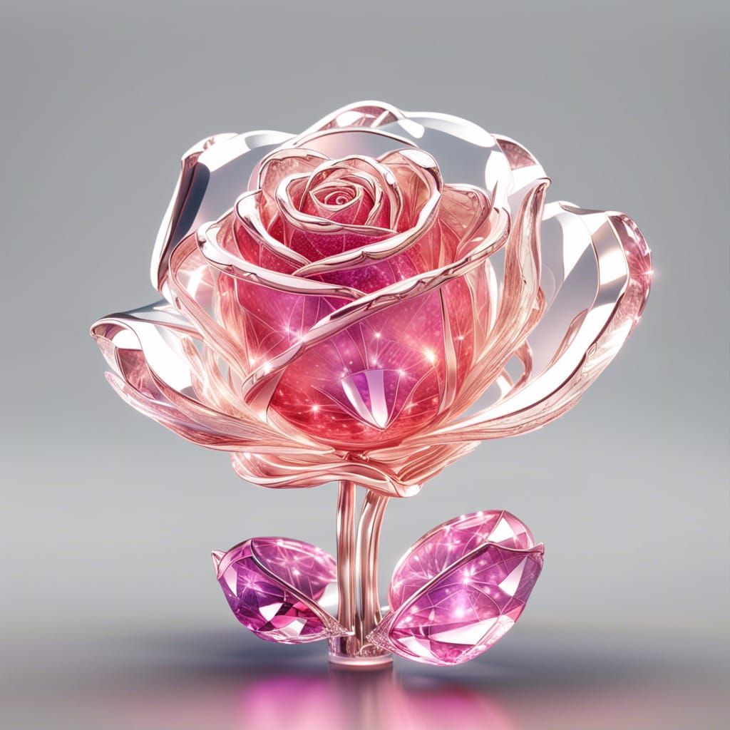 Crystal Rose Ai Generated Artwork Nightcafe Creator