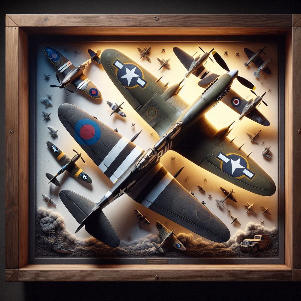 Shadow Box spitfire and p-51 3