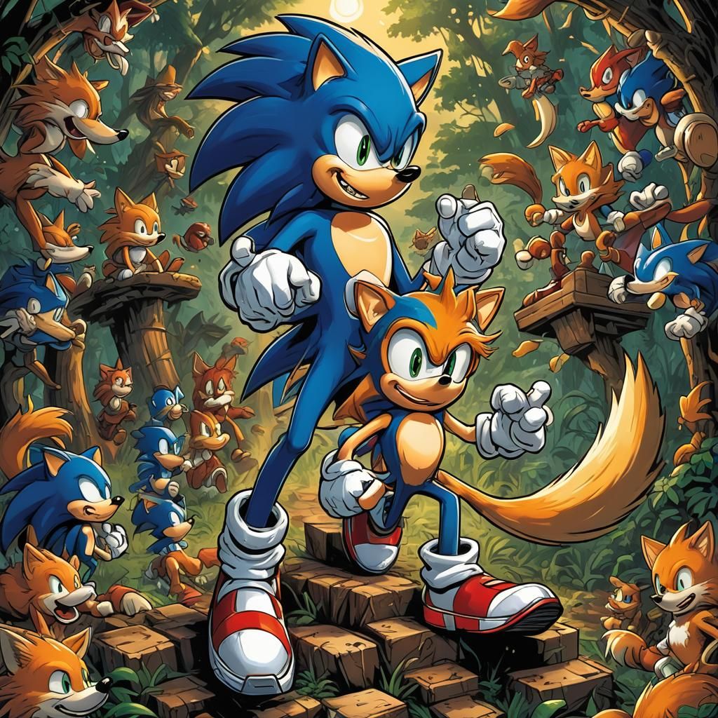 Sonic the hedgehog, and Tails the fox