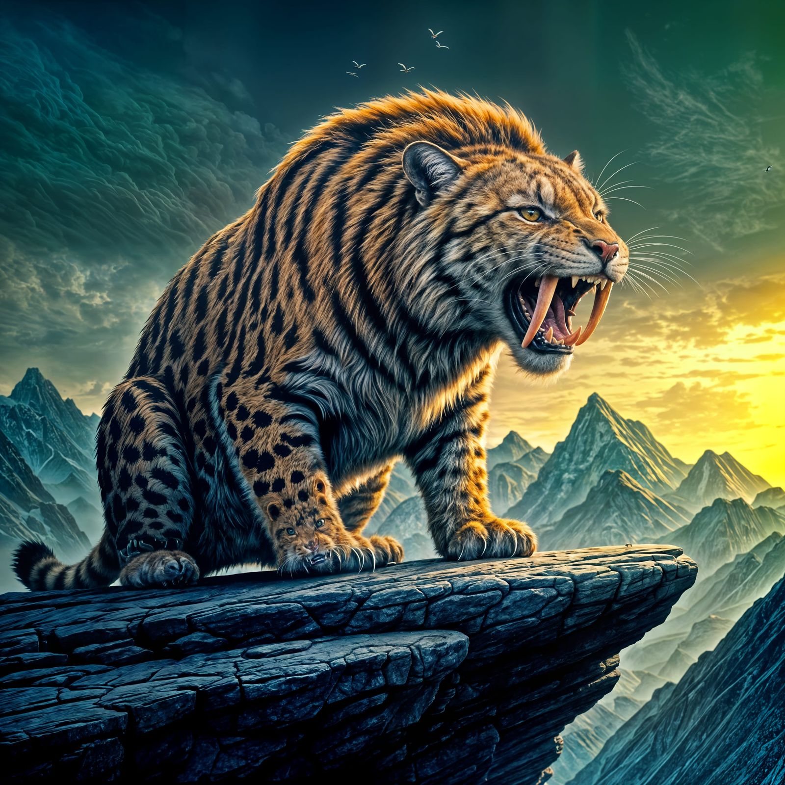 Saber-toothed cat, also known as machairodont  by @JenG