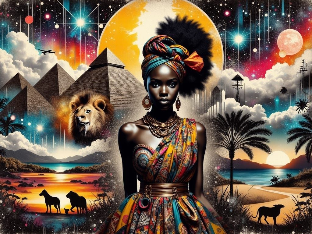 African Collage.  by @Lorendiac H