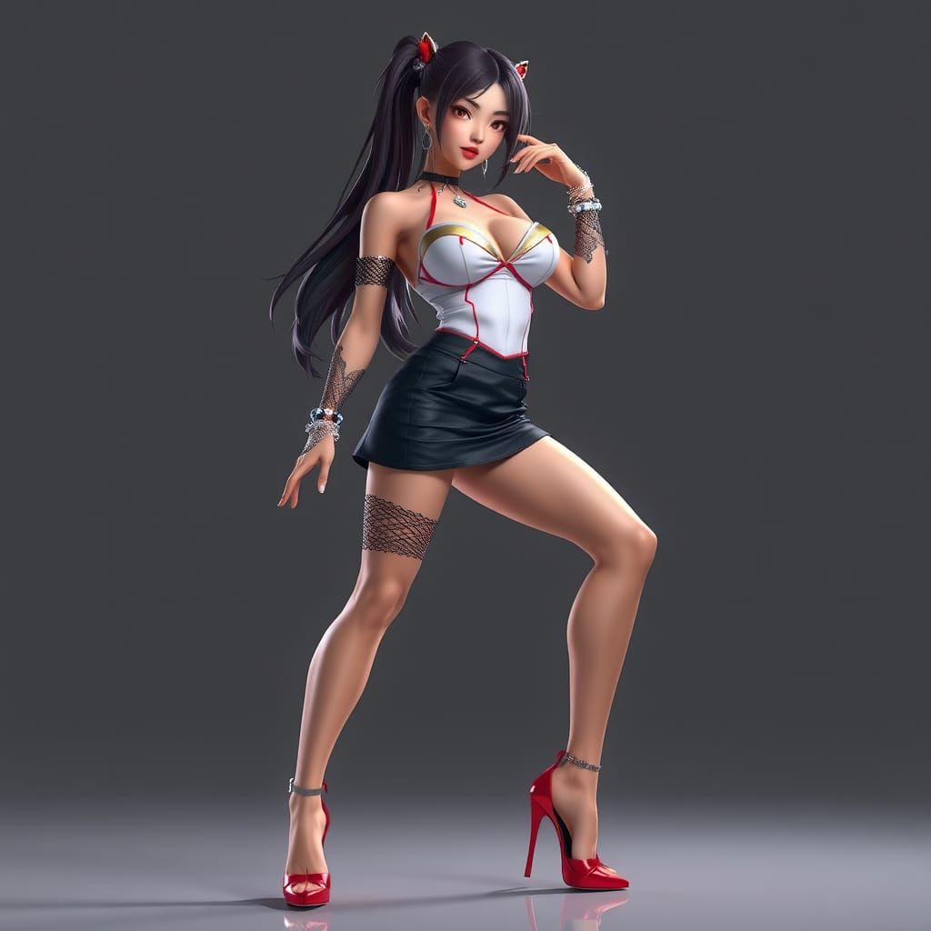A strong woman with heels