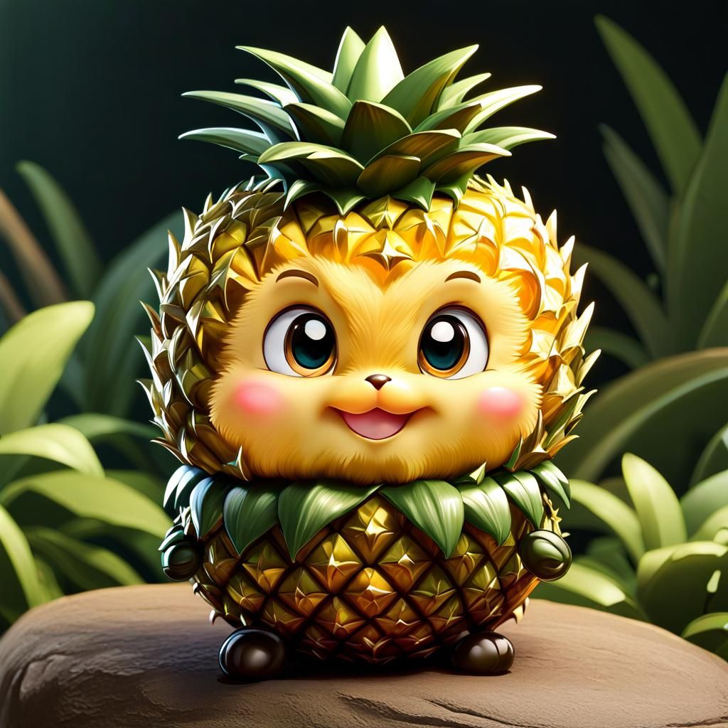 Chibi fruit pineapple