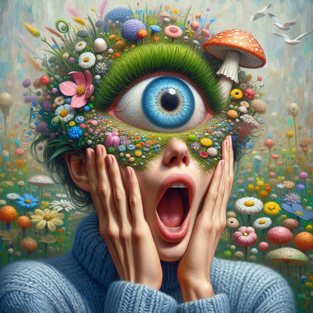 Parody of an abstract female portrait