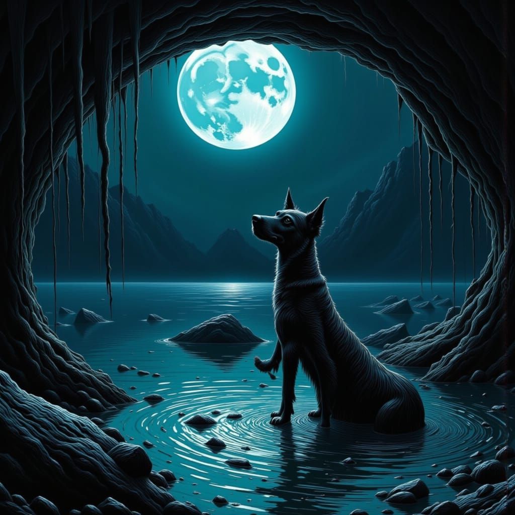<lora:Moondance:1.0> <lora:Flux Water:1.0> <lora:Missing Persons:1.0> <lora:2112:1.0>
An Ahuizotl emerging from a moonlit cenote, its dog-li...