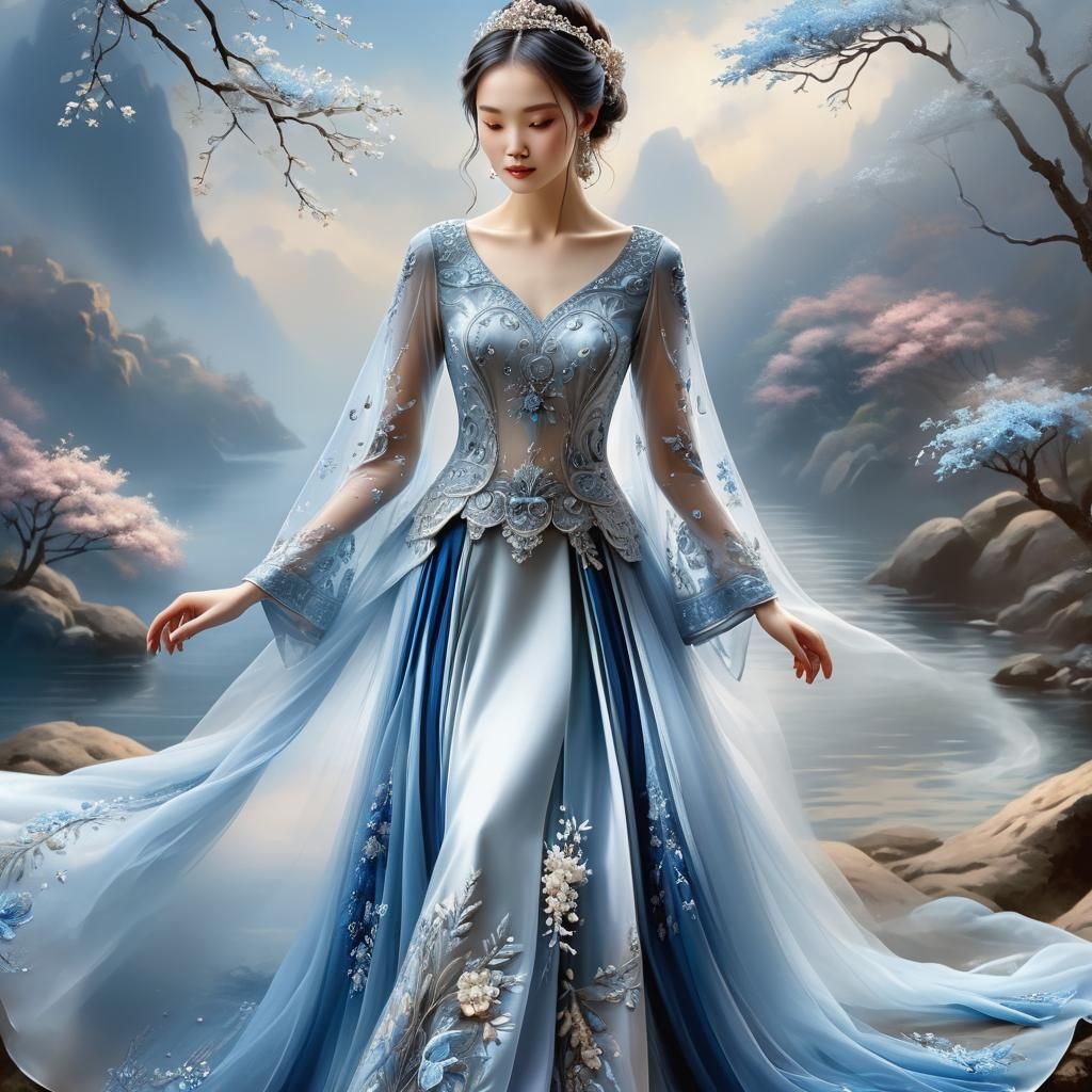 Chinese Ethnic Wedding Dress in Ethereal Style