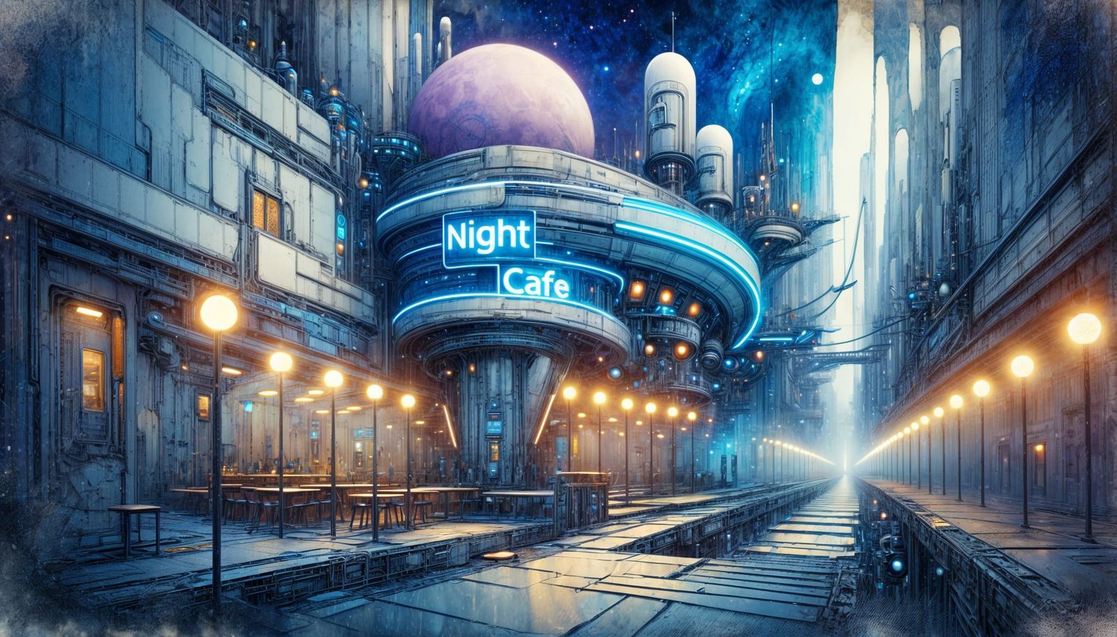NightCafé in Alpha Centaurii station