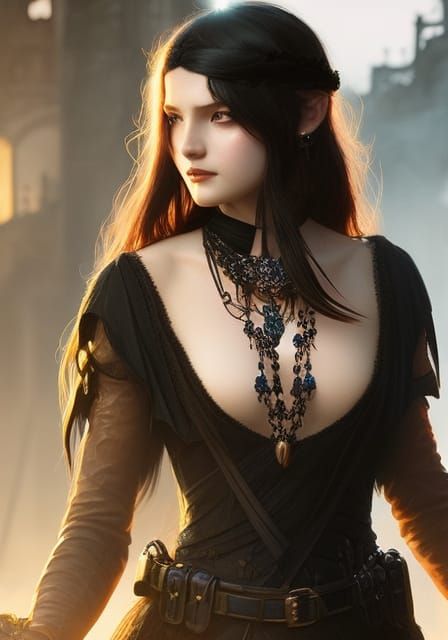 Witch with black hair 24