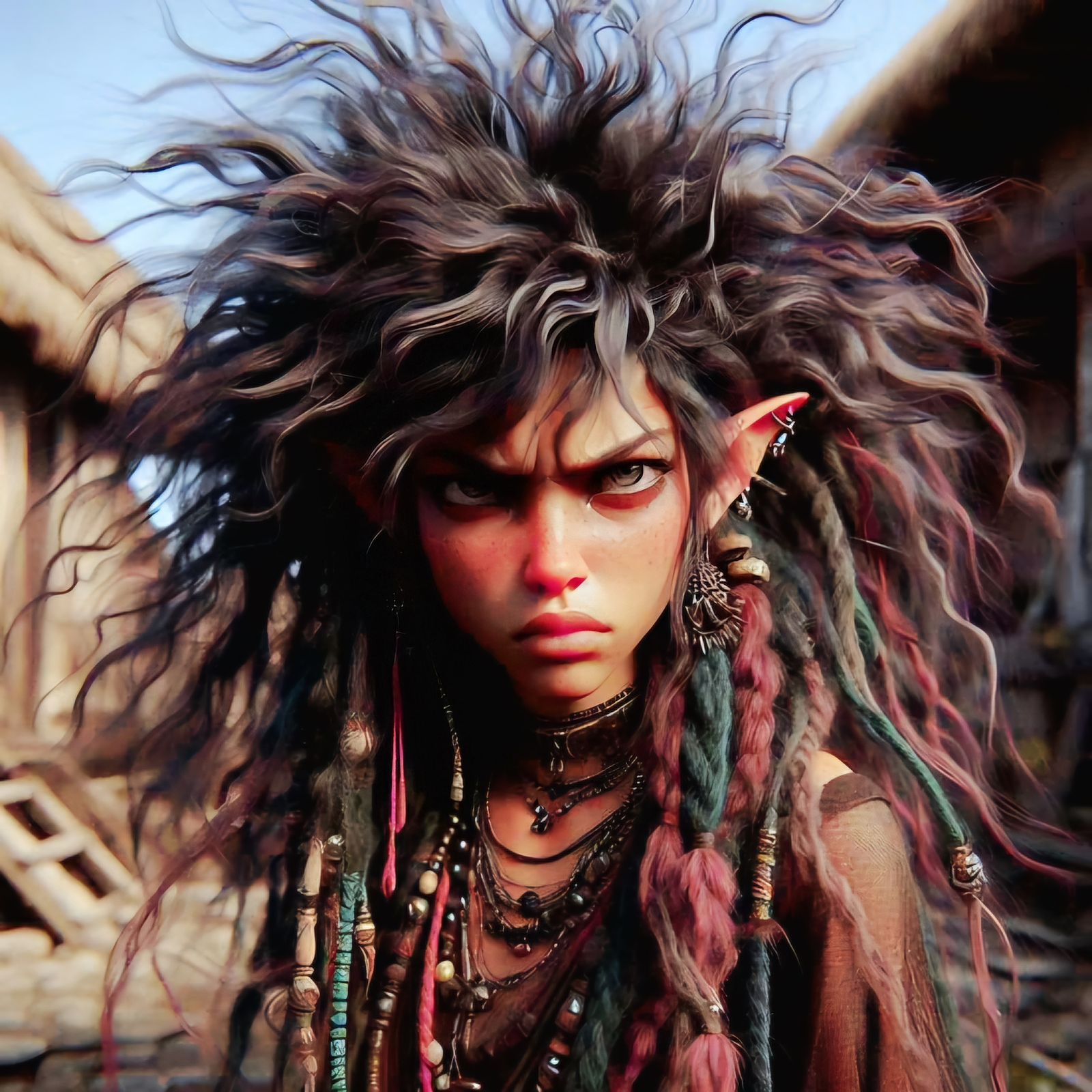 What is WRONG with you? Wild-hair pixie girl