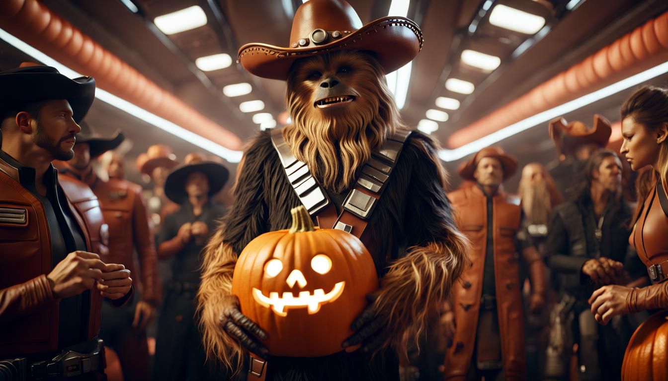 Chewbacca is the new Sheriff of these parsecs..   by @Grogu 