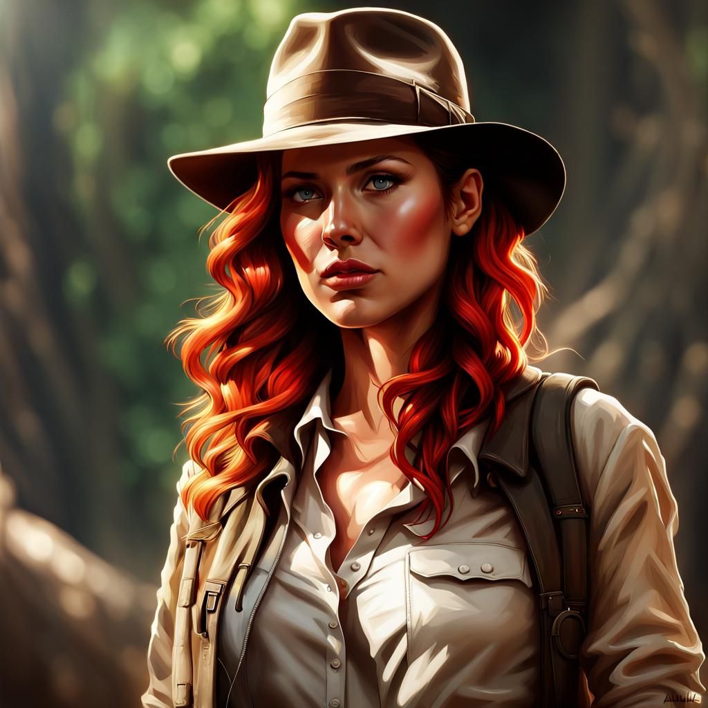 Redhead in jungle - AI Generated Artwork - NightCafe Creator