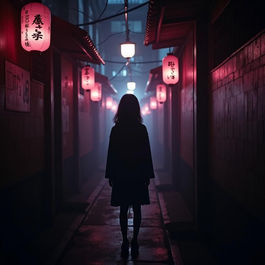 Monoe in Abandoned Alleyway: Dreamlike Film Aesthetic