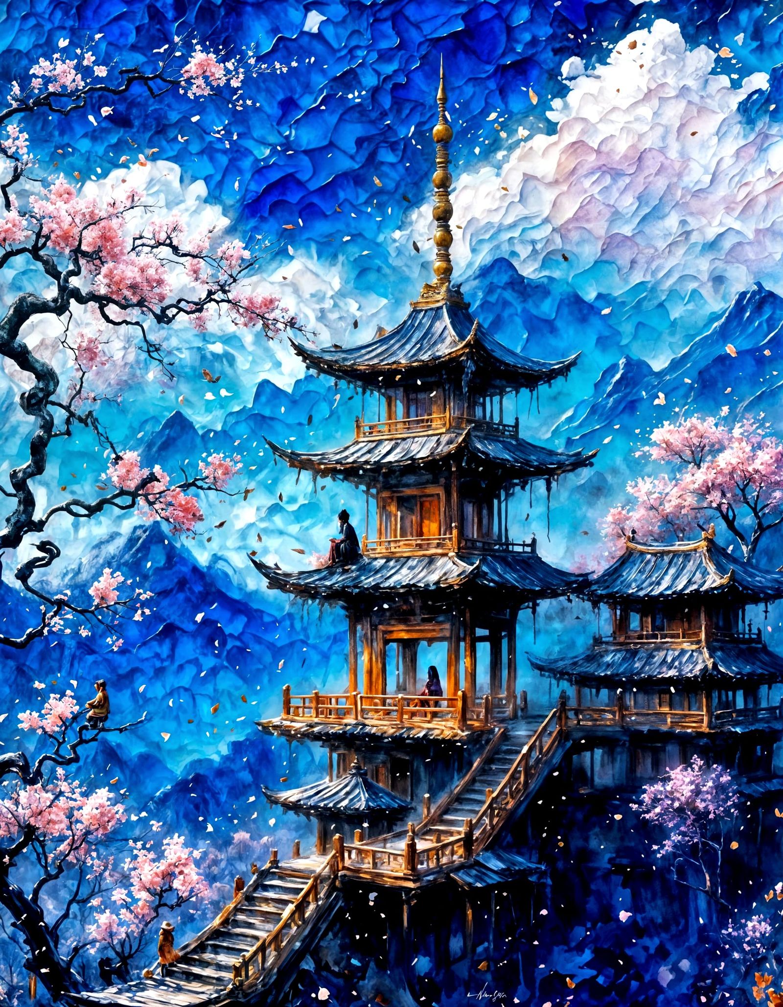 Celestial Pagoda   by @Morkai Art
