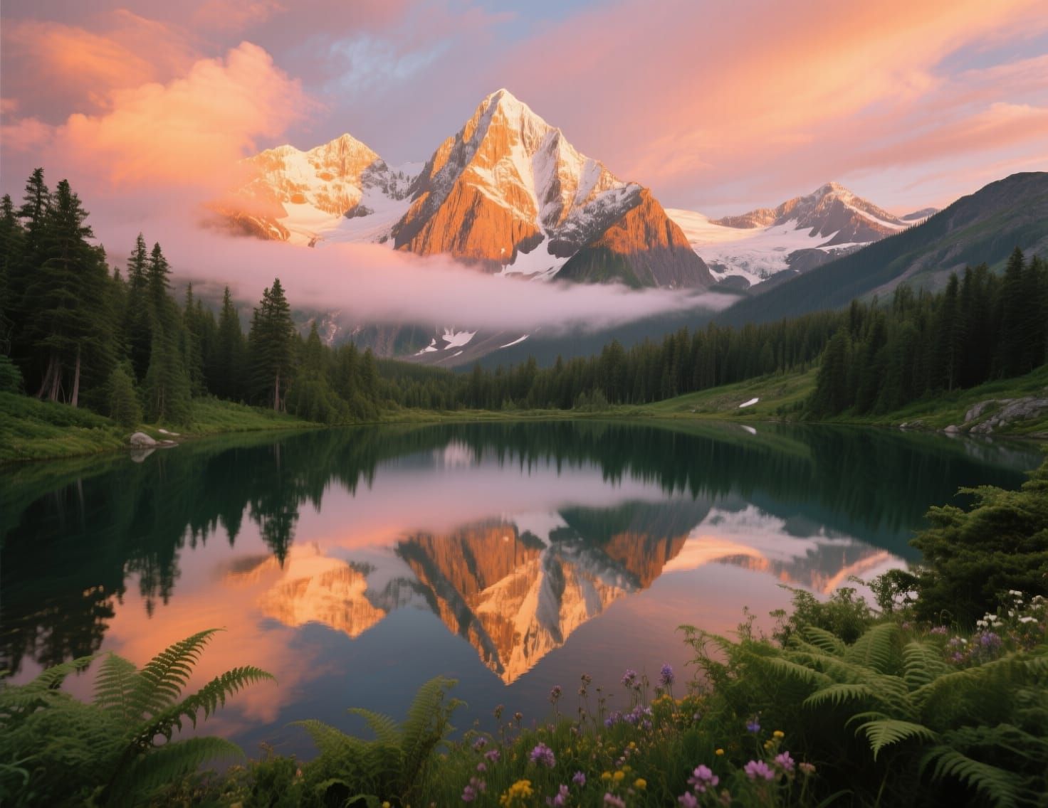 Serene mountain landscape