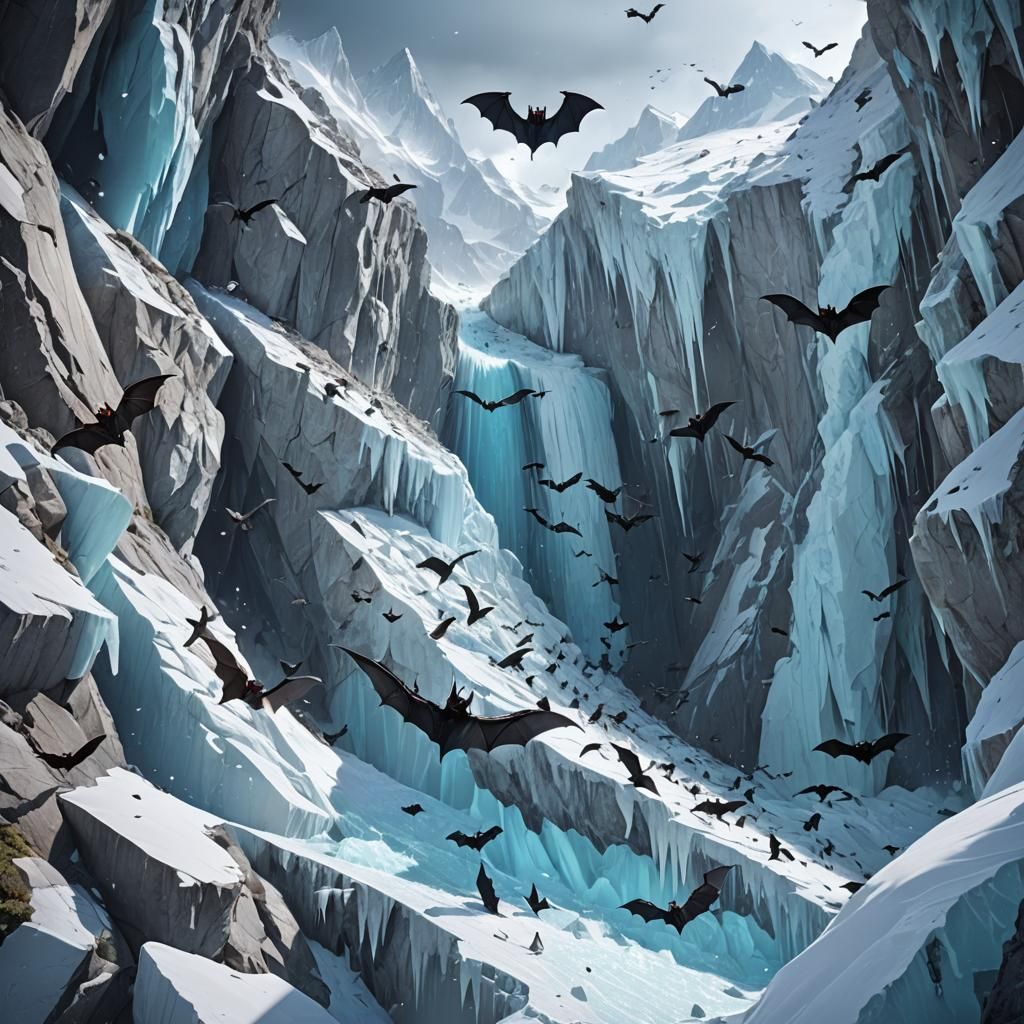 Bats in a glacier