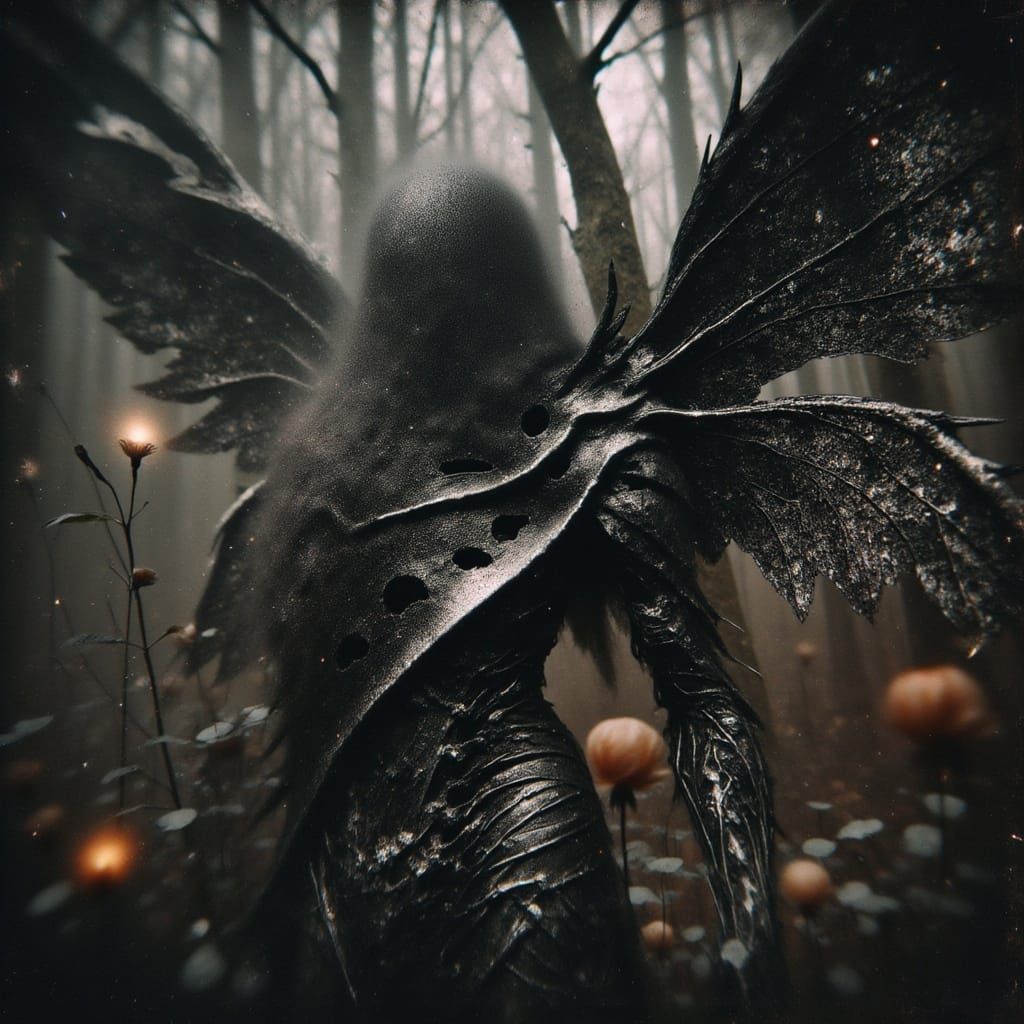 <lora:Abyss:1.0>dark armored death angel ghoul of death, dark , cast iron armor, by Alice X  Zhang, Antonio J. Manzanedo, Bastien Lecouffe-D...