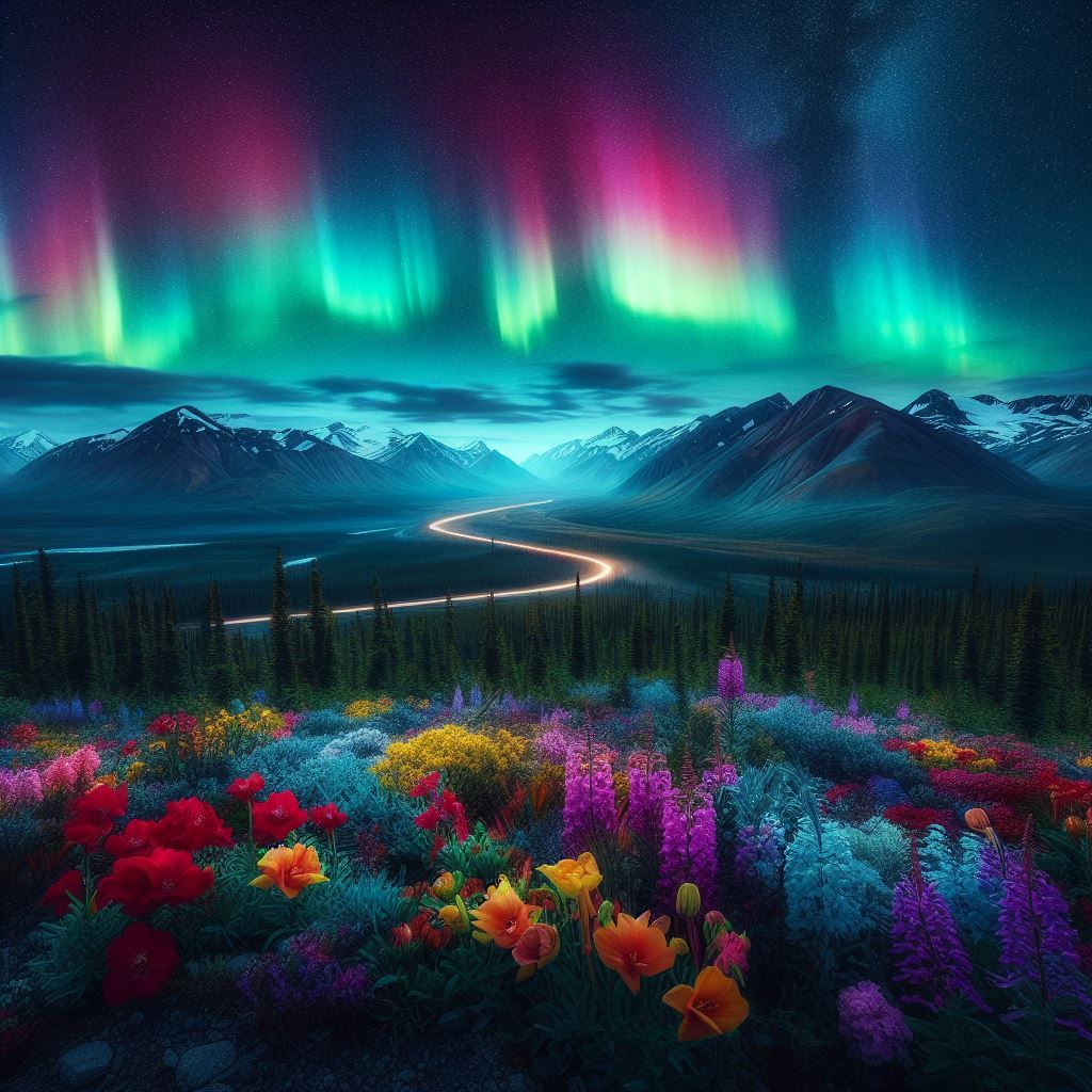 Aurora Borealis Over The Northern Yukon