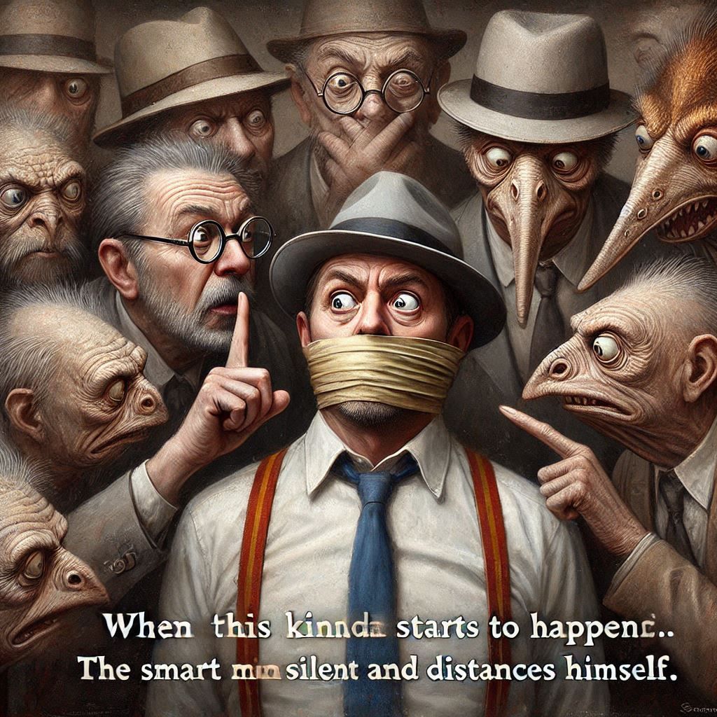 Kad počne da se dešava ovolika količina gluposti pametan čovek zaćuti i distancira se.