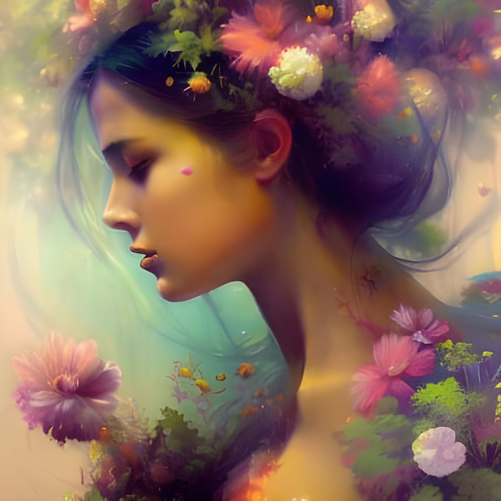 ArtStation - Avatar girls + Flowers