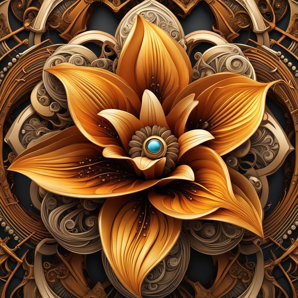 Steampunk lily flower