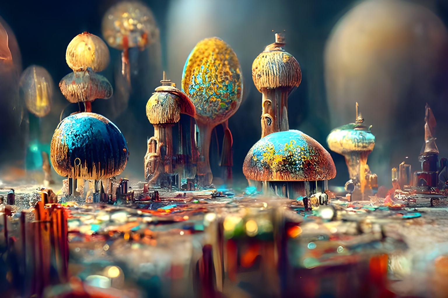 small mushroom city