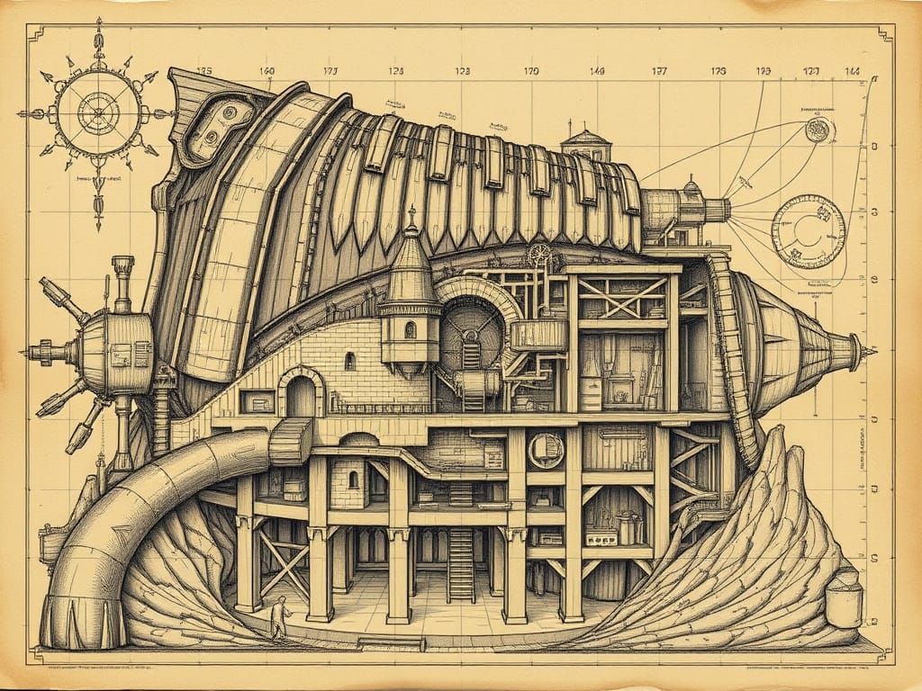 Geode Observatory, Sectional Cutaway
