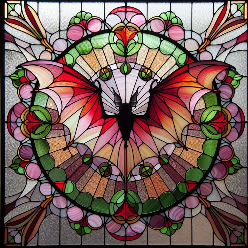 Bat Stained Glass