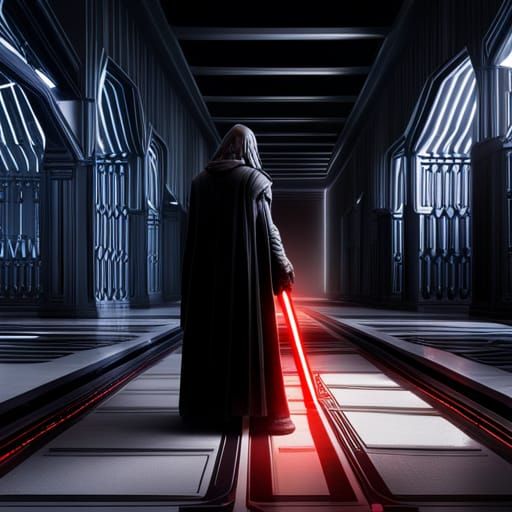 sith lord walking through the jedi temple - AI Generated Artwork ...