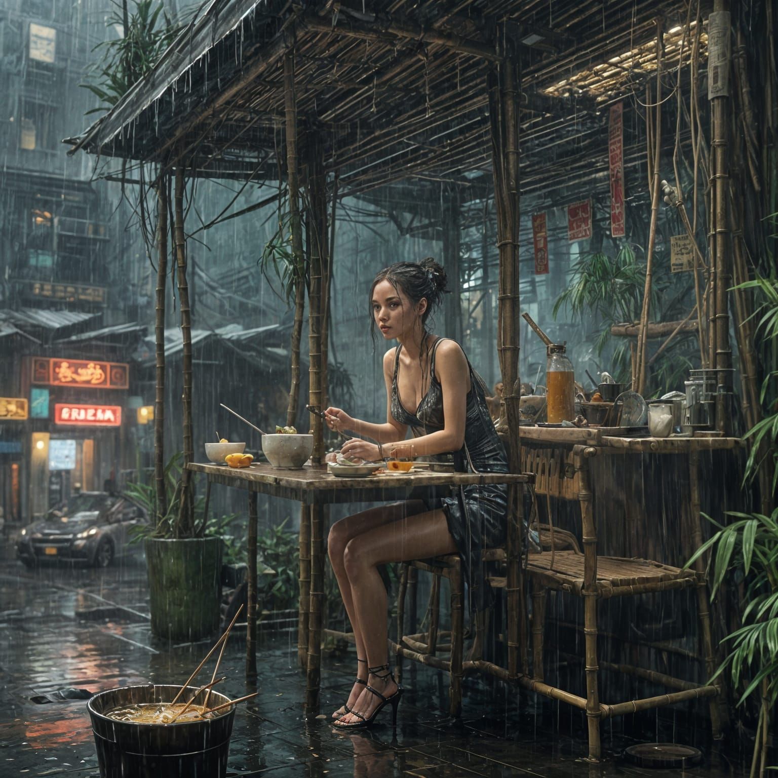 Raining Noodle Soup !  by @Joris