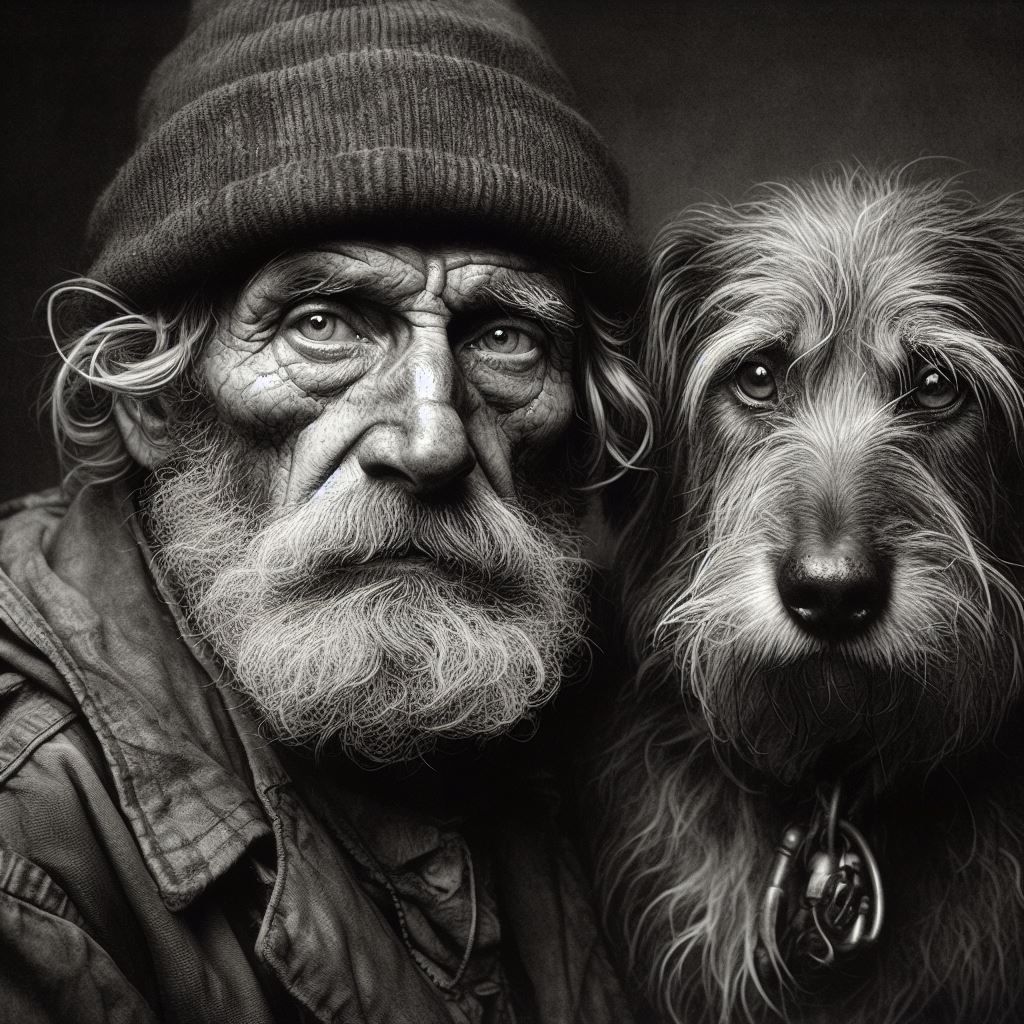 hobo with dog