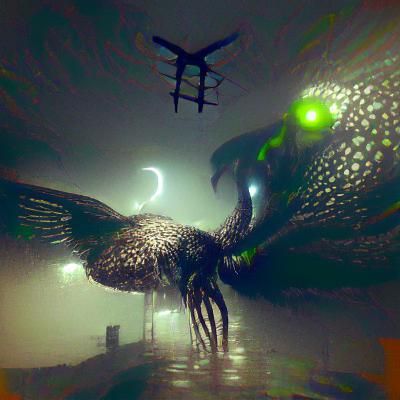 The creature flooded the earth, and devoured all who survive...